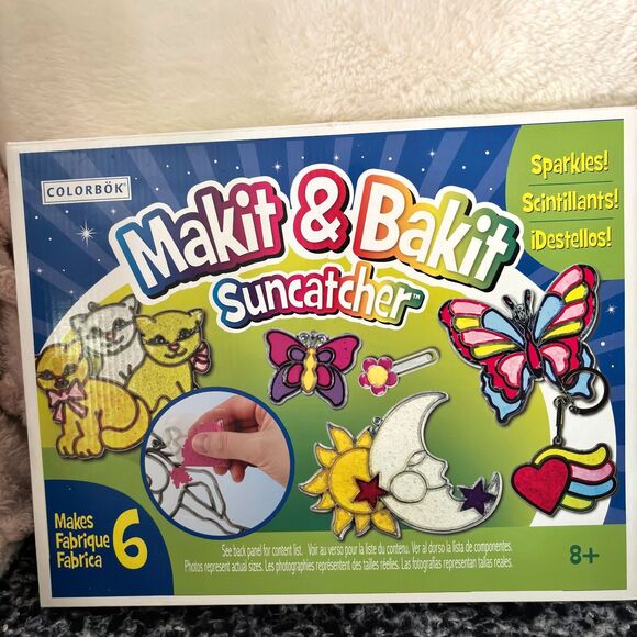 COLORBOK Makit & Bakit 6 Suncatcher Craft Set Ages 8 & Up - Picture 1 of 2